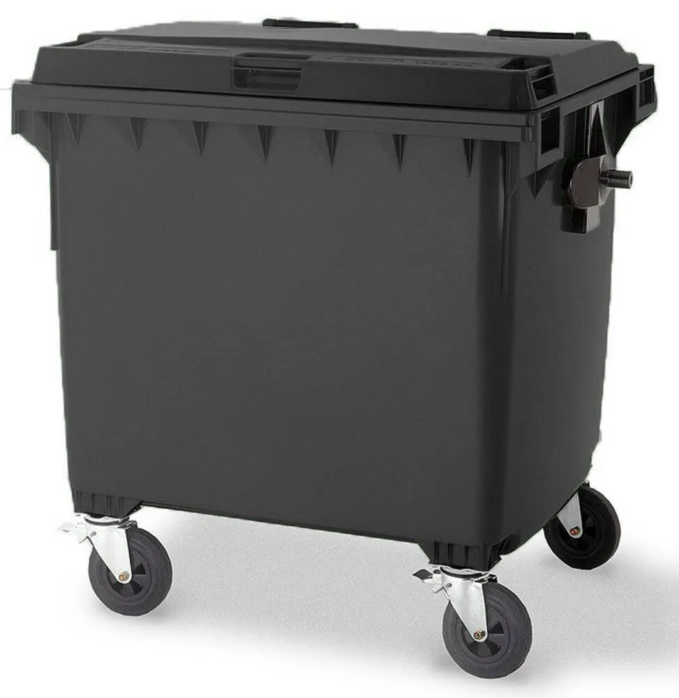 1100L Wheelie Bin | Black