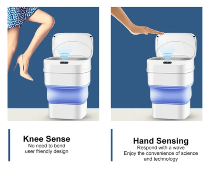 17.5L Smart Sensor Folding Trash Can