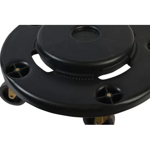 18 X 18 X 6" Black Garbage Can Round Dolly With Molded Caster 5/Case