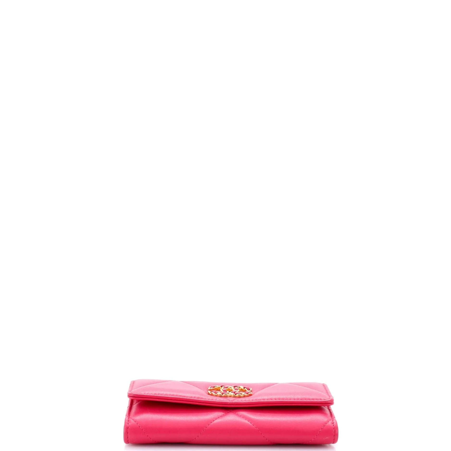 19 Flap Wallet Quilted Lambskin Small