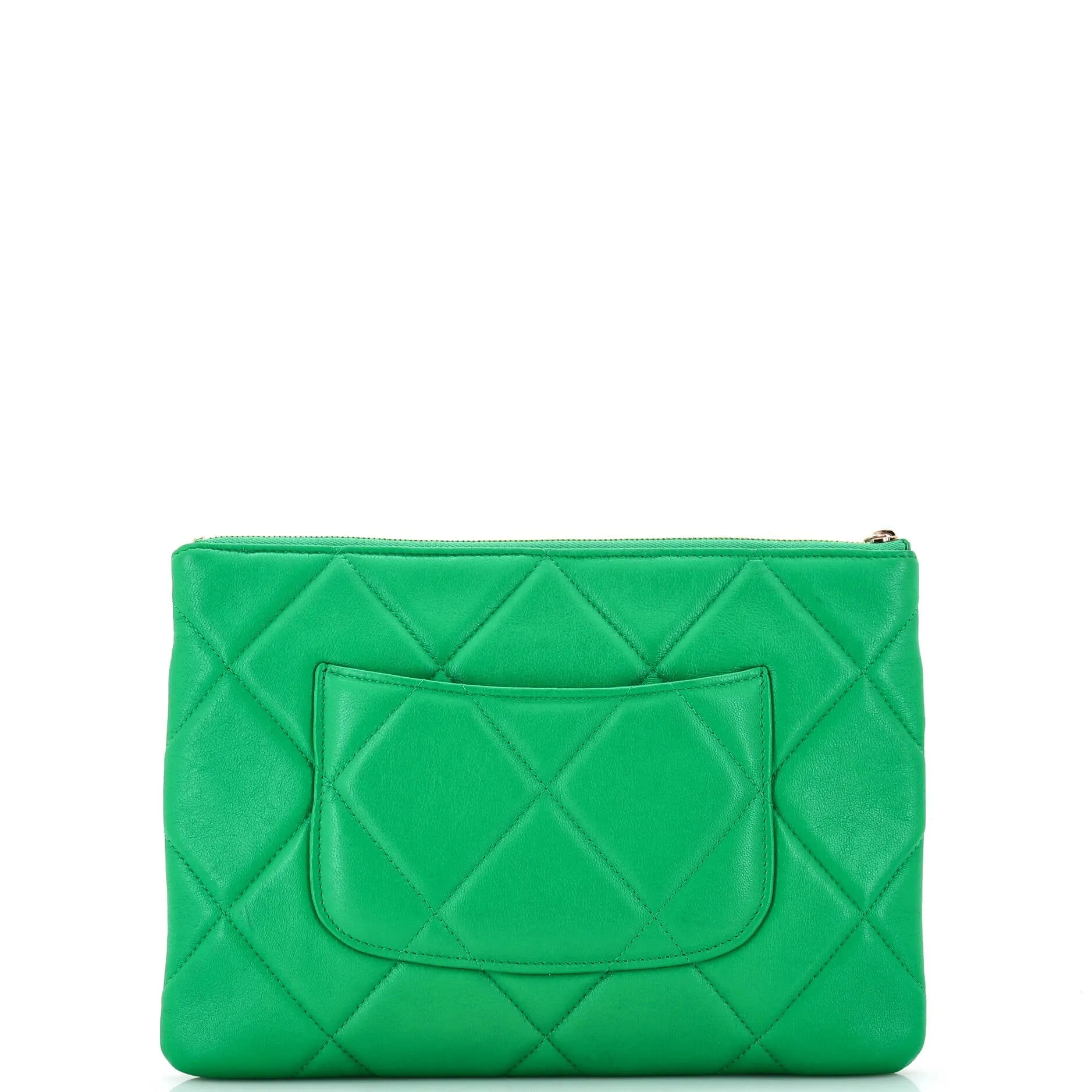 19 O Case Pouch Quilted Lambskin Medium
