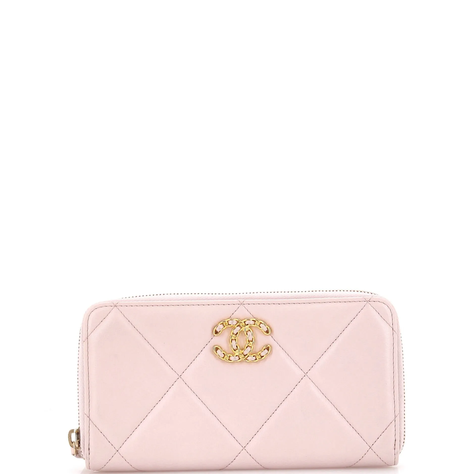 19 Zip Around Wallet Quilted Lambskin Long
