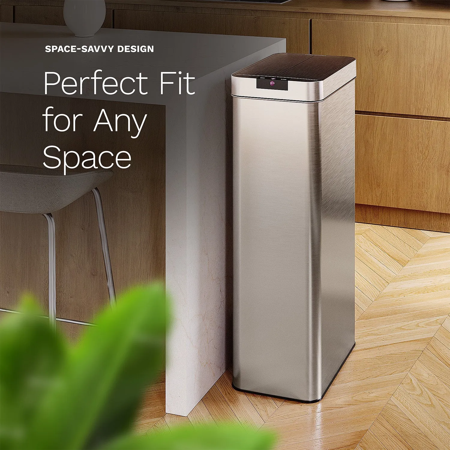 21 Gallon - Automatic Kitchen Trash Can - Stainless Steel