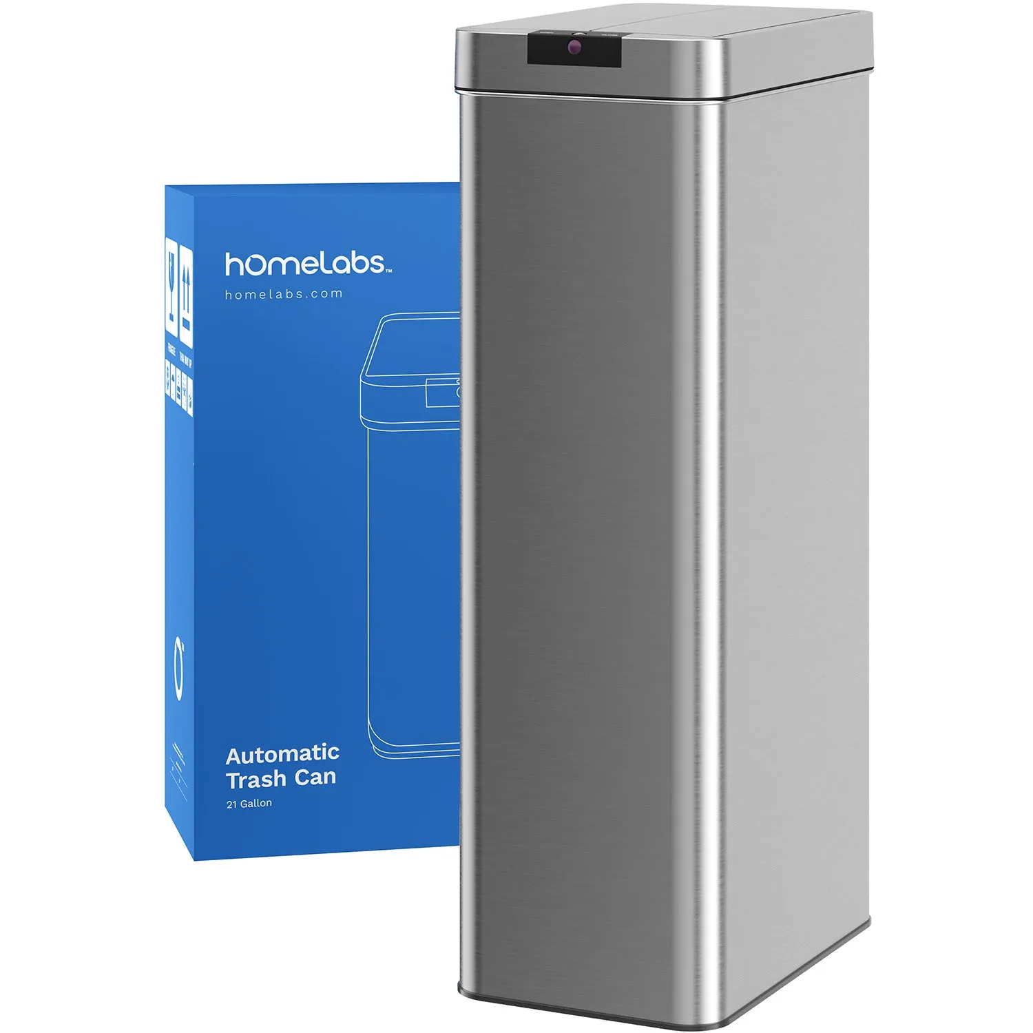 21 Gallon - Automatic Kitchen Trash Can - Stainless Steel