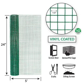 24in x 5ft Vinyl Hardware Cloth with 1/2in Openings