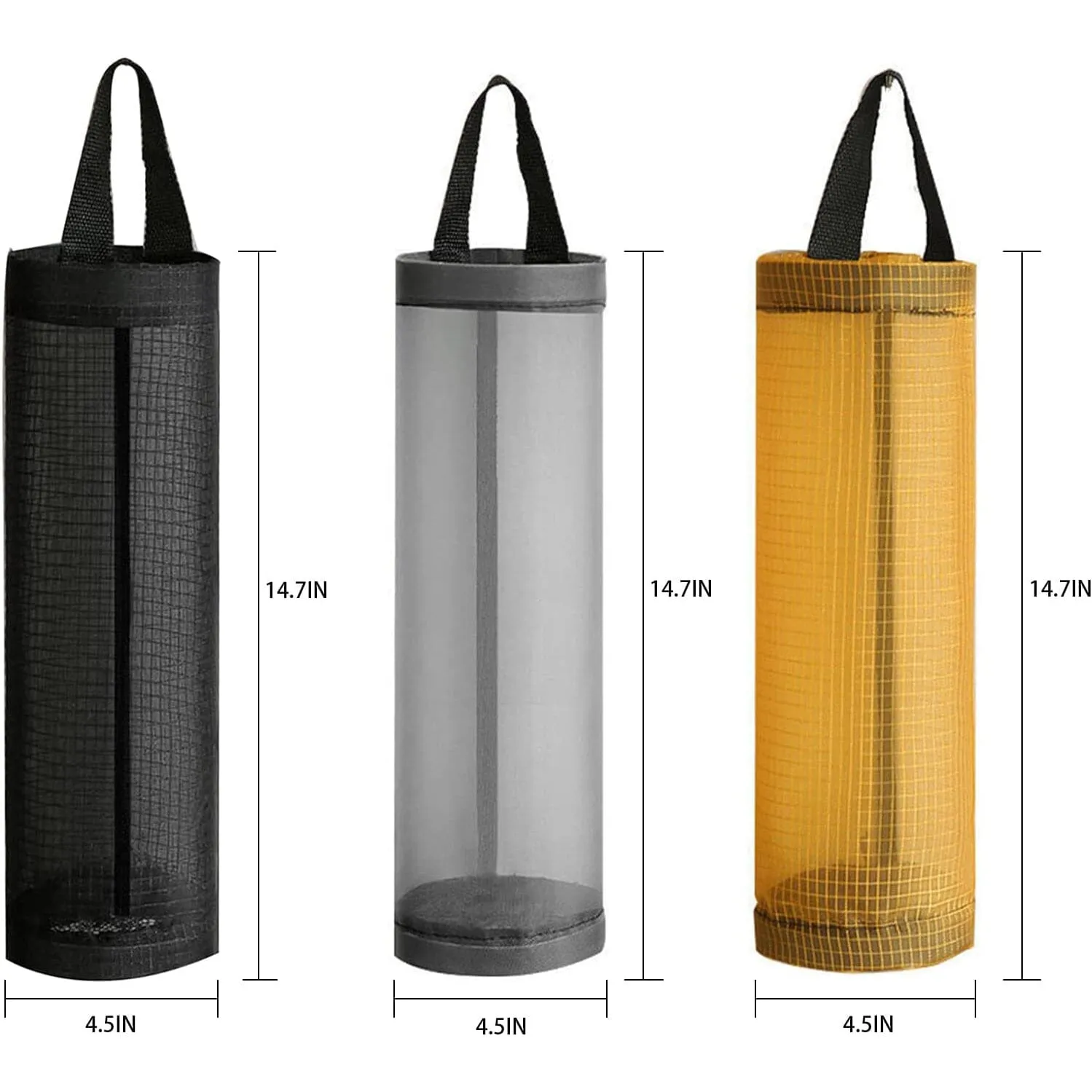 3-Pack: Plastic Mesh Grocery Bag Holder