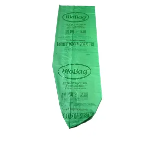 38" x 58" x 0.8 mil 55 Gallon Green Home-Compostable Plastic Trash Can Liners (80 Bags, 10 Bags/Roll, 8 Rolls/Case)