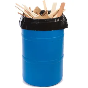38" x 65" x 6 mil 60 Gallon Black Eco-Manufactured Plastic Heavyweight Trash Can Liners (Case of 50)