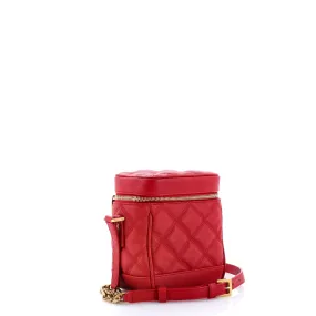 80's Vanity Bag Quilted Leather