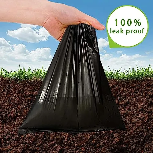 AiTodos® 300pcs Black Dog Poop Bags-12 * 8.5in, Poop Bags for Dogs Easy to Carry, Sturdy and Leak-Proof, Dog Poop Bags Rolls for Outdoor Walk and Travel, Poop Bags Kraft Carton Packaging for Storage