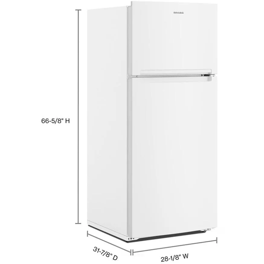 Amana 28-inch, 16.4 cu. ft. Freestanding Top Freezer Refrigerator ARTX3028PW