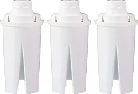 Amazon Basics Replacement Water Filters for Pitchers, Compatible with Brita Water Pitchers & Drinking Water Filter Systems, BPA-Free, WQA & NSF Certified, Made in Europe, 6 Month Filter Supply, 3-Pack