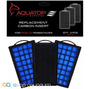 Aquatop Replacement Carbon Insert for PF25-UV Power Filter (3 Pack)