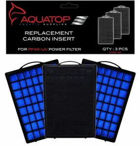 Aquatop Replacement Carbon Insert for PF40-UV Power Filter (3 Pack)