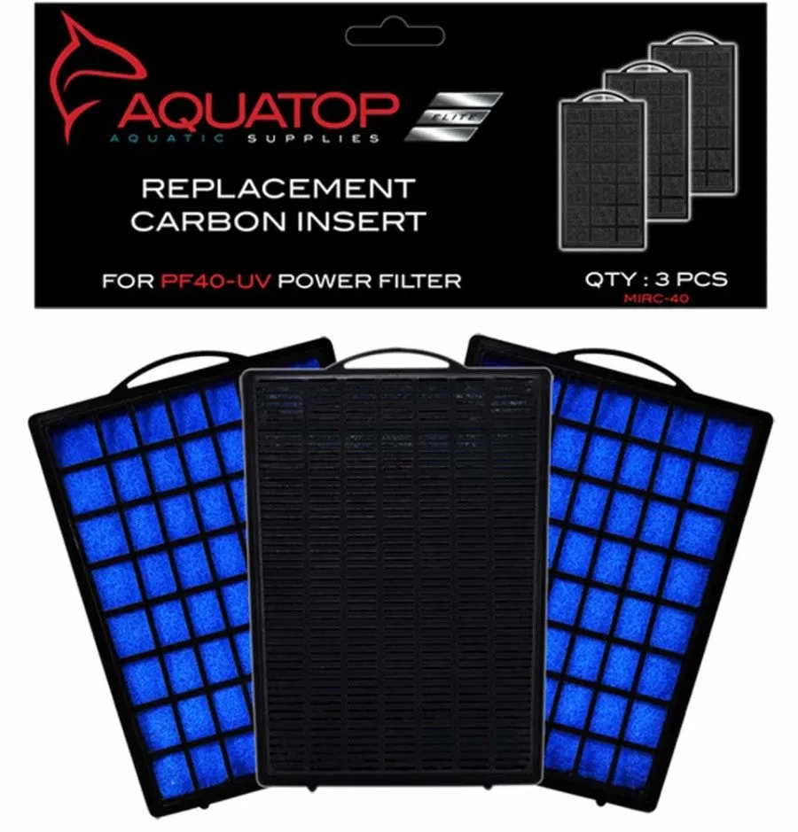 Aquatop Replacement Carbon Insert for PF40-UV Power Filter (3 Pack)
