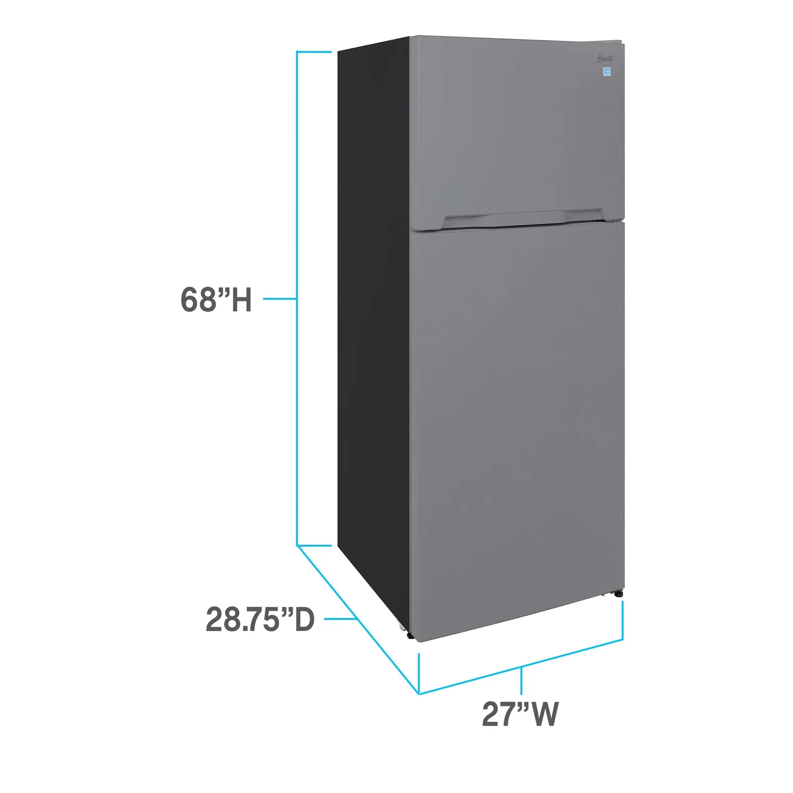 Avanti FF14V3S Avanti Frost-Free Top Freezer Refrigerator, 14.3 Cu. Ft. Capacity
