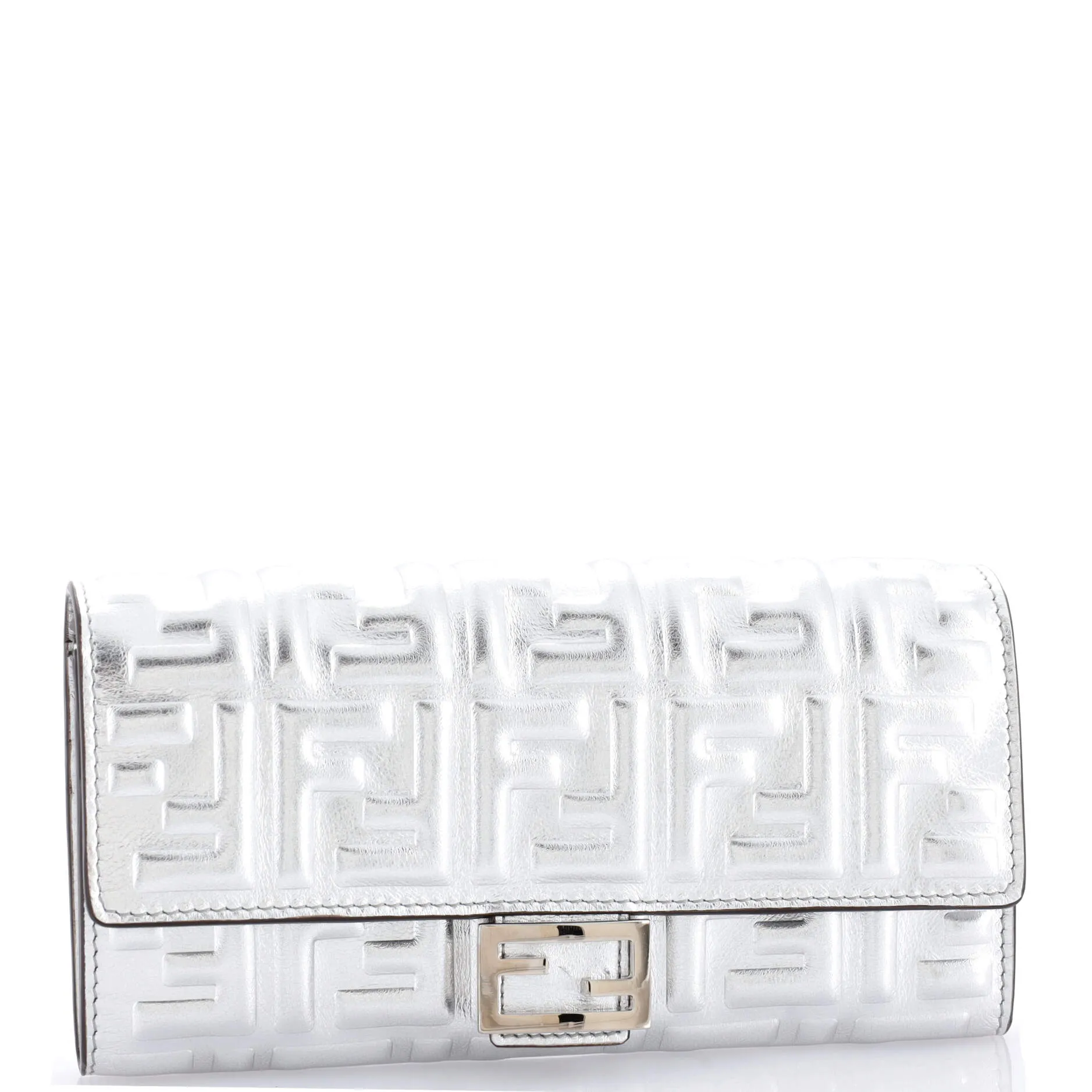 Baguette Continental Wallet Zucca Embossed Leather