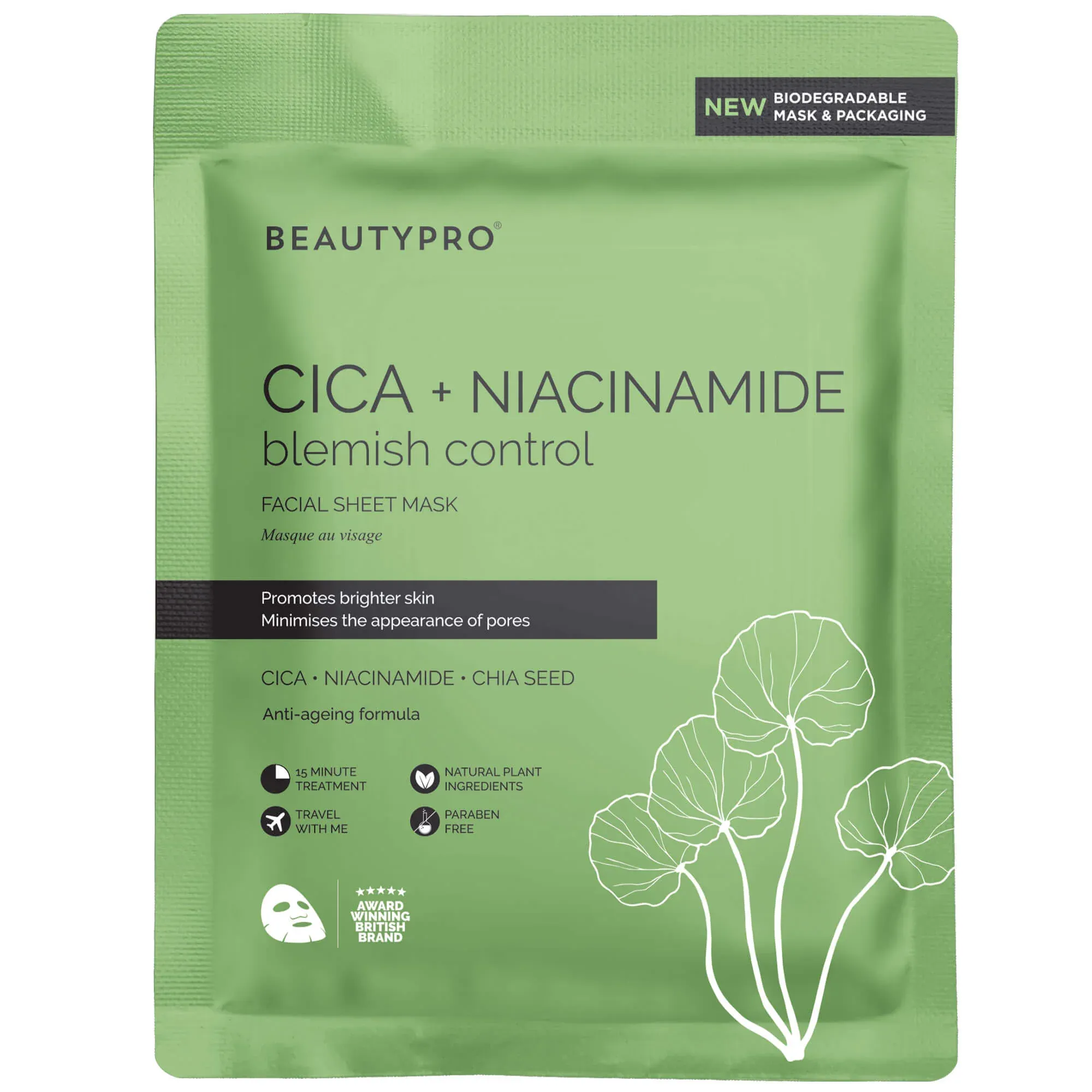 Beauty Pro Cica   Niacinamide Blemish Control Mask