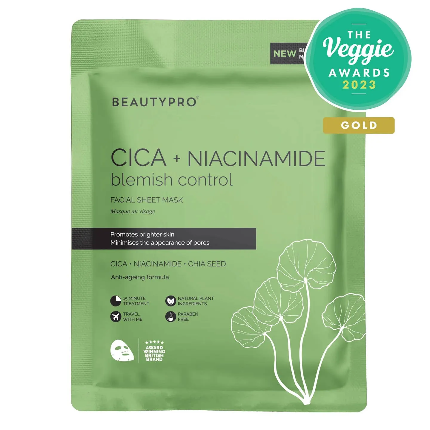 Beauty Pro Cica   Niacinamide Blemish Control Mask