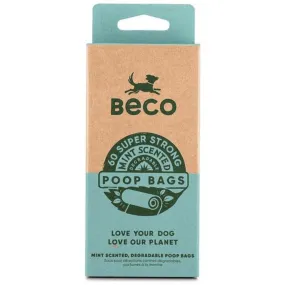Beco Poop Bags, Mint Scented - 60 pack - Made From Recycled Materials