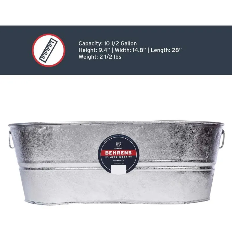 Behrens 10.5 gal Steel Tub Oval