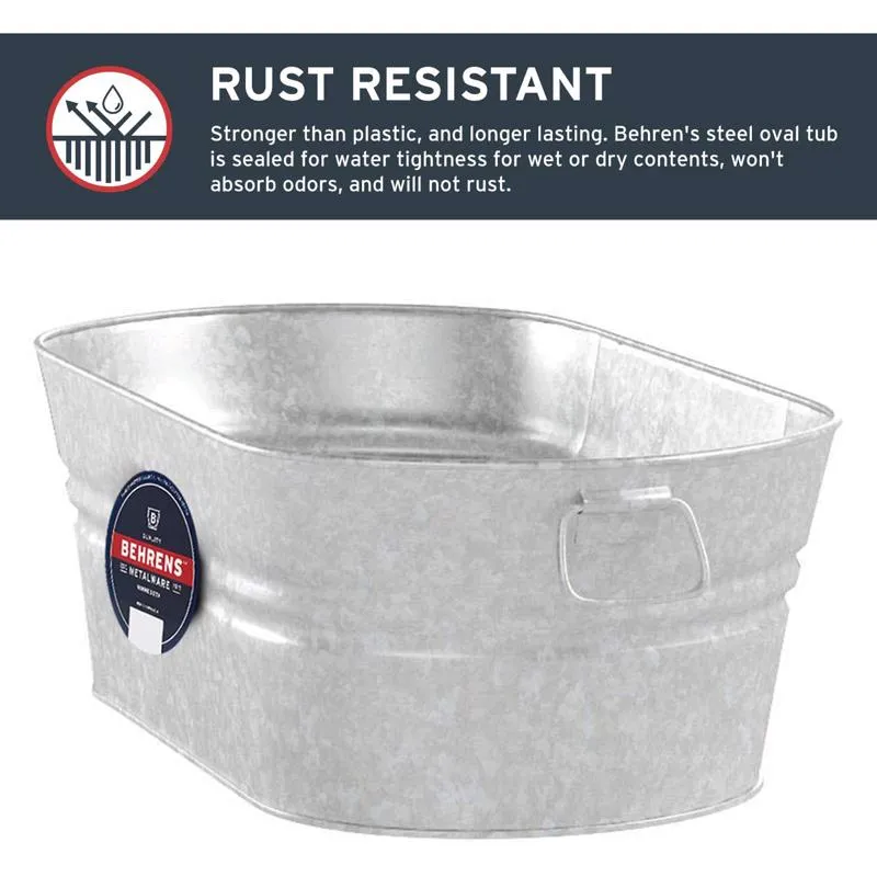 Behrens 10.5 gal Steel Tub Oval