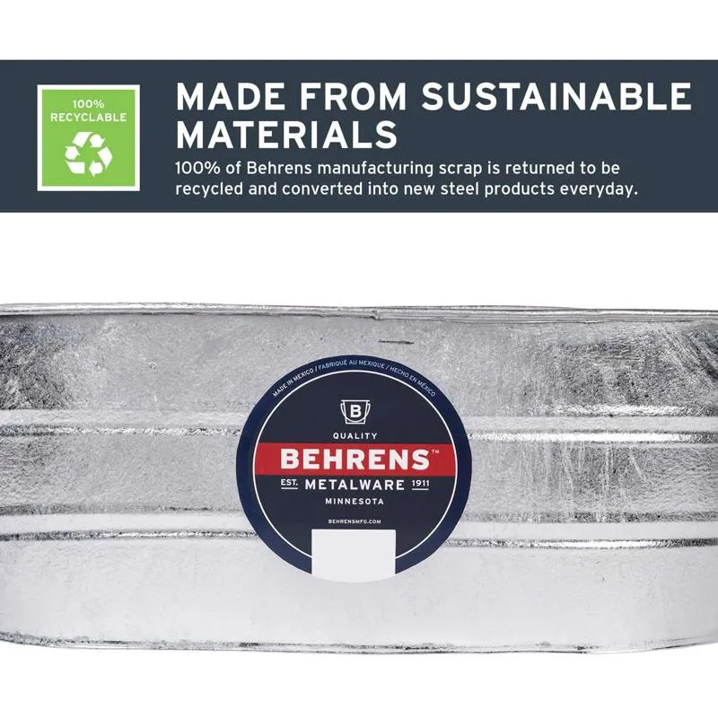 Behrens 16 gal Steel Tub Oval