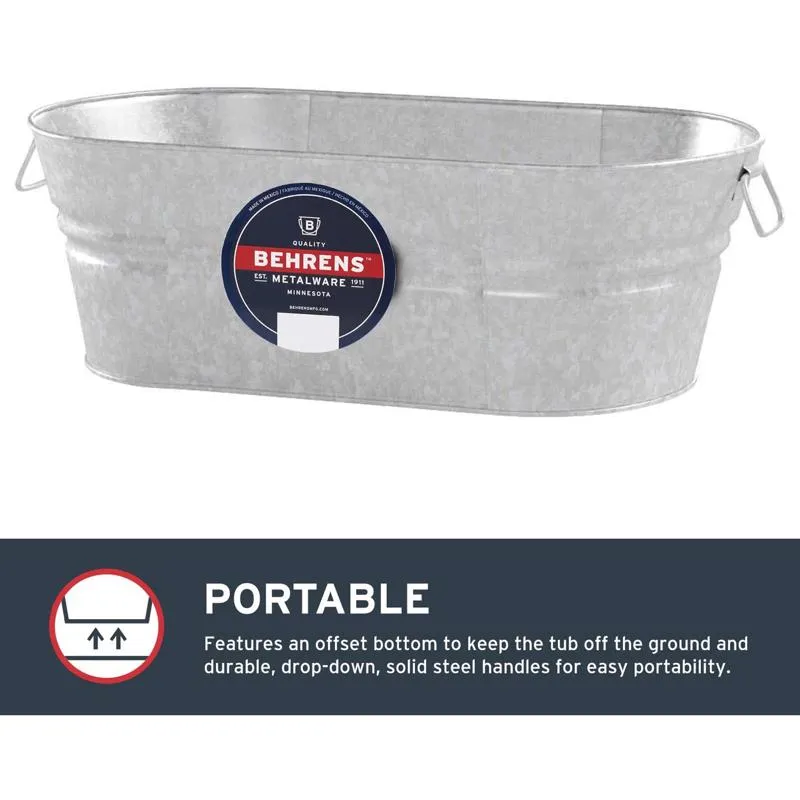 Behrens 16 gal Steel Tub Oval