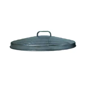 Behrens 38113 Trash Can Lid, Galvanized Steel, Silver, For: 31 gal Cans