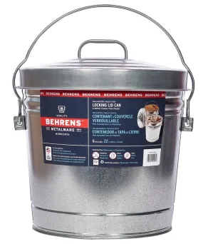 Behrens 6106 Kit Locking Lid Can, 6 gal Capacity, Steel, Silver, Lid Closure :EA: QUANTITY: 1