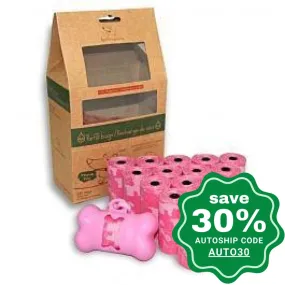 Best Pet Supplies - Biodegradable Refill Bags Pink Dog Scented - 8 Rolls