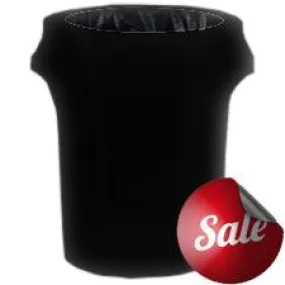 Black 55 Gallon Spandex Trash Can Cover