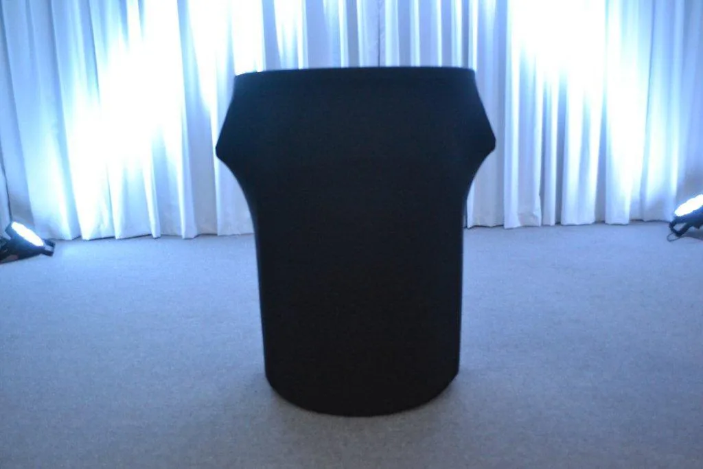 Black 55 Gallon Spandex Trash Can Cover
