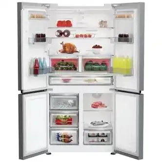 Blomberg KQD114VPX 530L American Fridge Freezer - Brushed Steel