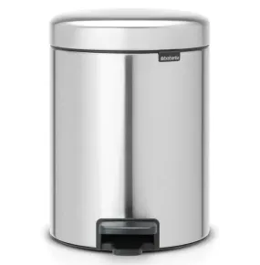 Brabantia NewIcon Matte Steel Fingerprint Proof Step-On Trash Can – 1.3 Gal.
