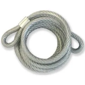 Braided Steel Security Cable 6' x 7/16"