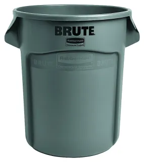 Brute FG262000GRAY Trash Can, 20 gal Capacity, Plastic, Gray :EA: QUANTITY: 1