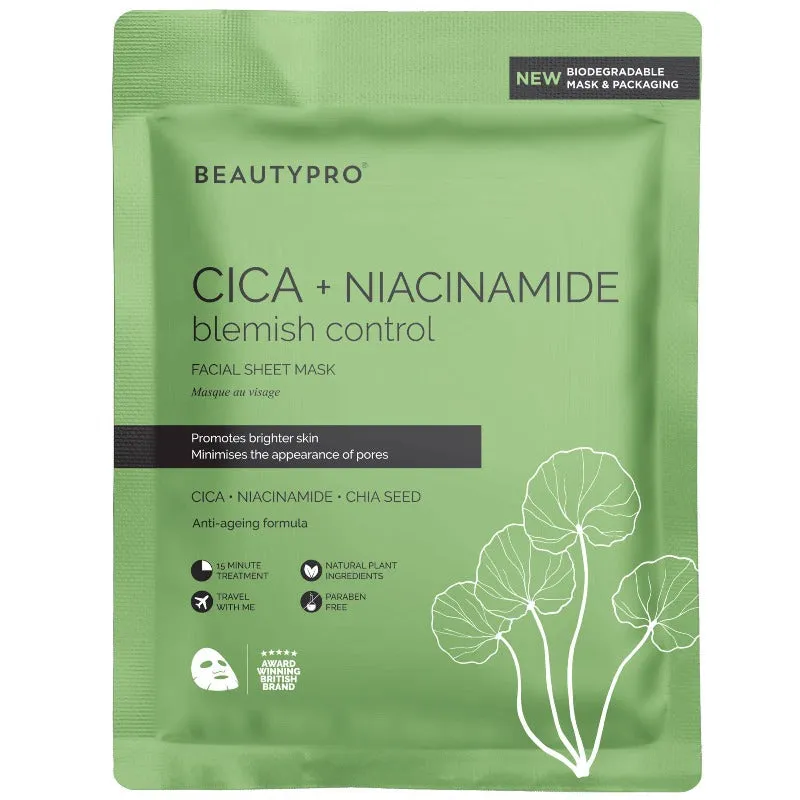 CICA   NIACINAMIDE Blemish Control Mask - 100% Biodegradable