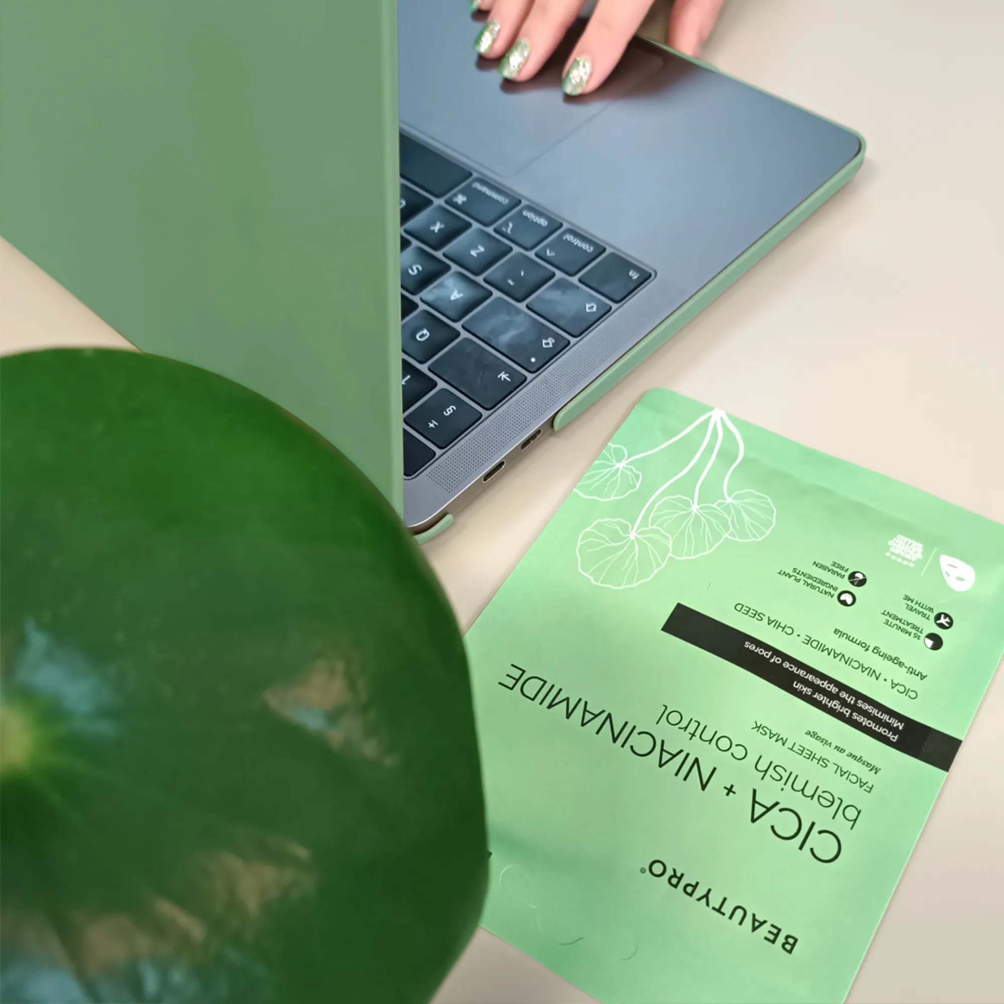CICA   NIACINAMIDE Facial Sheet Mask - 100% Biodegradable