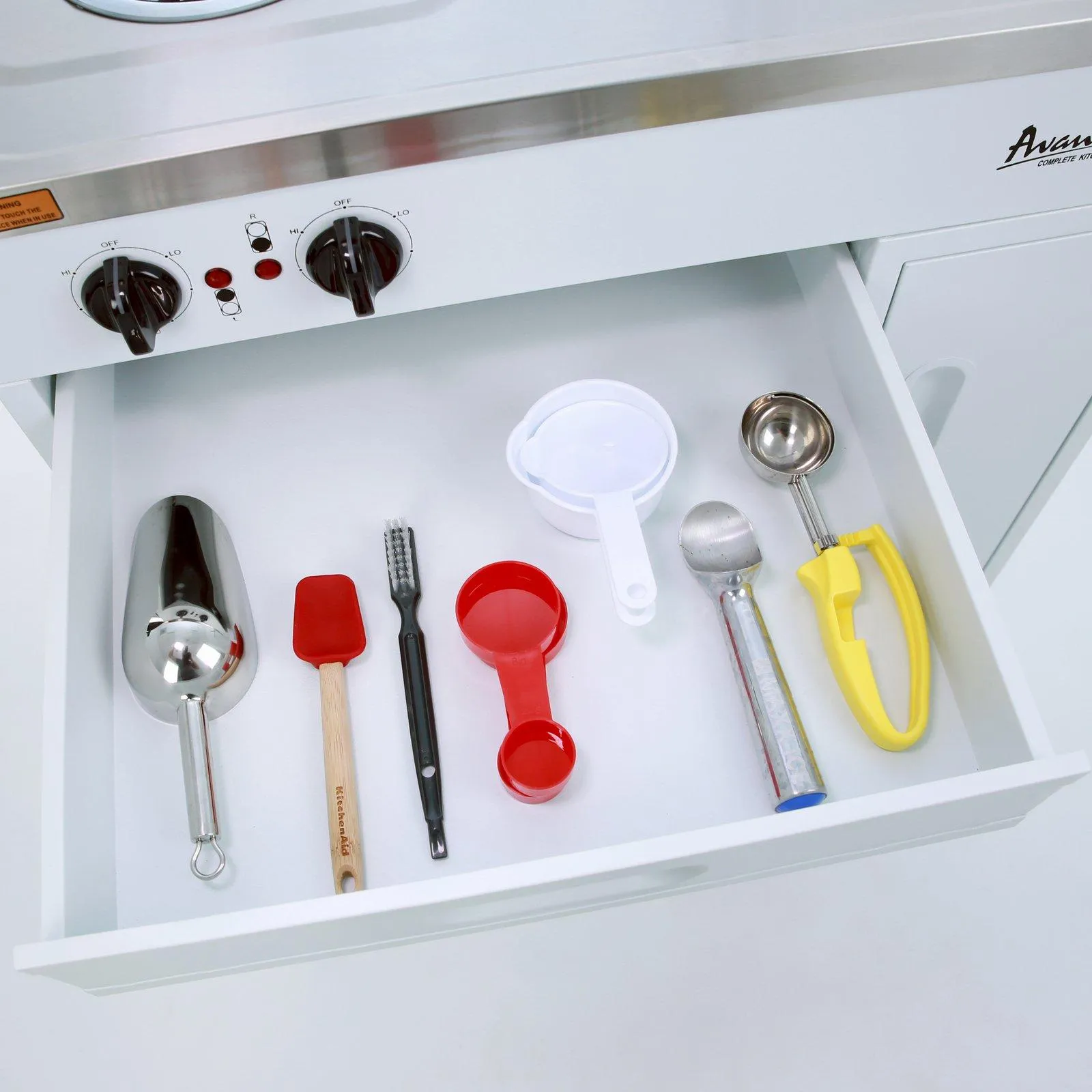 CK3016 Avanti 30" Compact Miniature Kitchen - White / 2.2 cu. ft.
