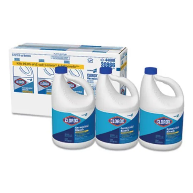 Concentrated Germicidal Bleach, Regular, 121Oz Bottle, 3-Carton