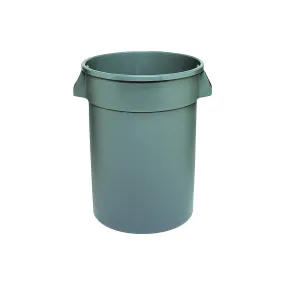 CONTINENTAL COMMERCIAL 3200GY Trash Receptacle, 32 gal Capacity, Plastic, Gray