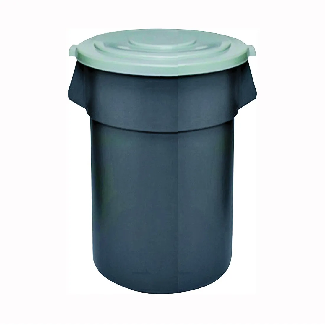 CONTINENTAL COMMERCIAL 4444GY Trash Receptacle, 44 gal Capacity, Plastic, Gray