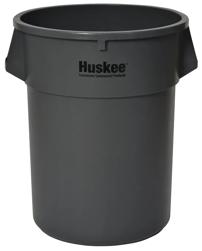 Continental Commercial 5500GY Trash Receptacle, 55 gal, Plastic, Gray :EA: QUANTITY: 1