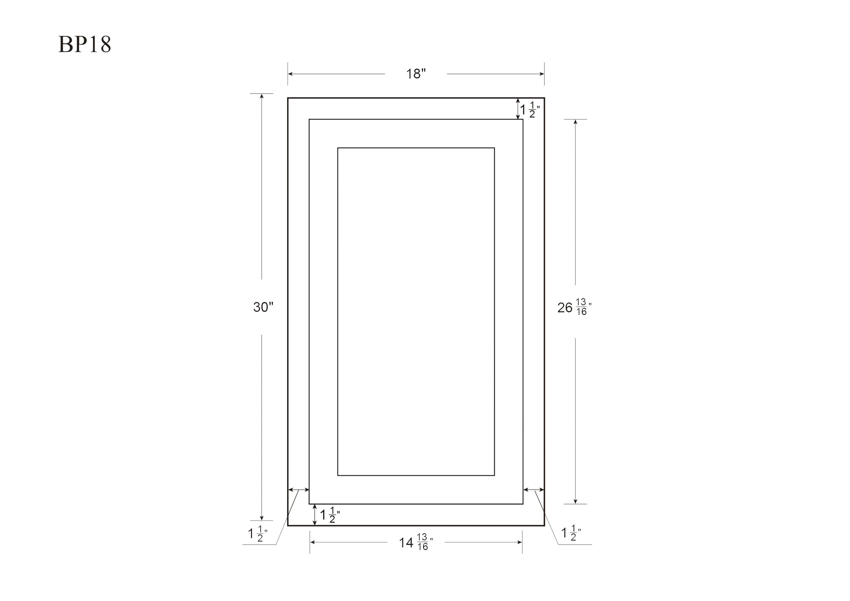 Custom Inset Shaker Trash Can Pullout Base Cabinet 18"