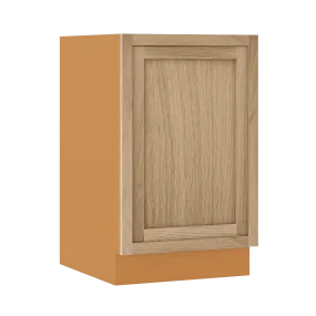 Custom Oak  Inset Shaker Trash Can Pull Out Base Cabinet 21"