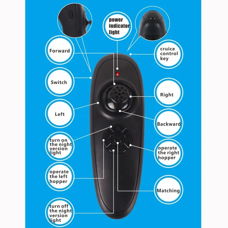 D13C Multi-function Double Warehouse Remote Control Nesting Ship Fishing Bait Boat (Black)