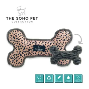 Dalmation/Zigzag Patterned Reversible Bone Toy