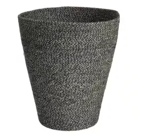 Design Ideas Melia Wastebasket – Black Jute