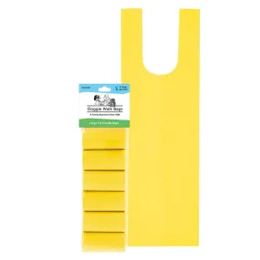 Doggie Walk Refill Yellow Tie Handle Dog Poop Bags 6 Rolls 72ct